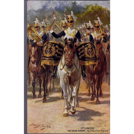 17st Lancers - The drums and Band Illustrée par Harry Payne - Carte n'ayant pa