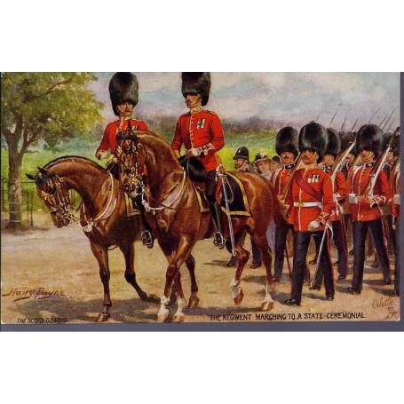 The Scots Guards - The regiment marching to a state ceremonial Illustrée par H