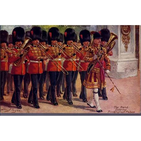 The Coldstream Guards - The band entering Buckingham Palace Illustrée par Harr