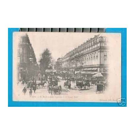 PARIS -ATTELAGES -FIACRES -Bd DES CAPUCINES ET Gd HOTEL