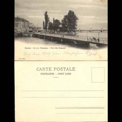 Suisse - Geneve - Ile J.J. Rousseau - Pont des Bergues