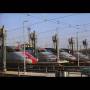 Le TGV sous toutes ses coutures - 05-W-A Chatillon fin novembre 1989,rame 317 avec sa bande rouge,ainsi que 3 autres TGV