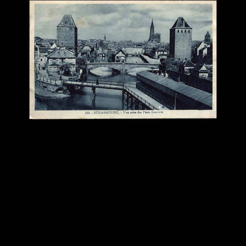 67 - Strasbourg - Vue prise des Ponts Couverts - 1924