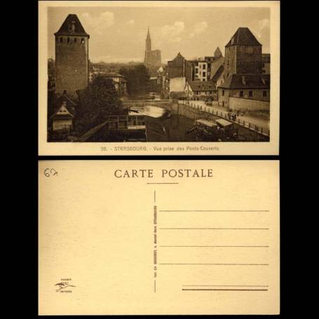 67 - Strasbourg - Vue prise des Ponts Couverts