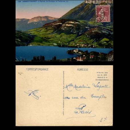 74 - Annecy-Duingt - L'eglise - le chateau et Talloires