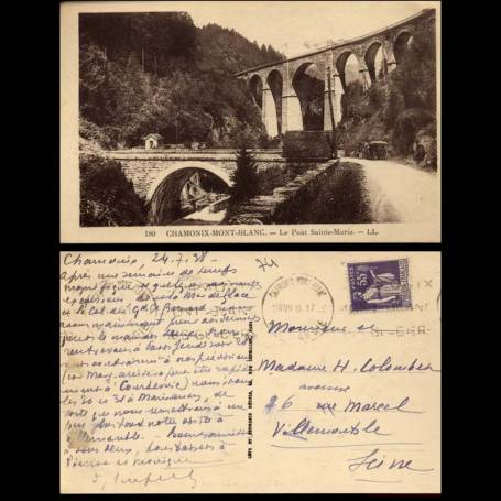 74 - Chamonix-Mont Blanc - Le pont Ste-Marie - Attelage