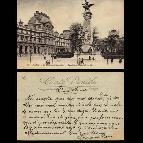 75 - Paris - Le monument Gambetta