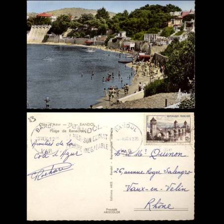 83 - Bandol - CPSM - Plage de Renecros