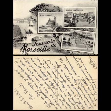 13 - Souvenir de Marseille - Multivue - CPSM