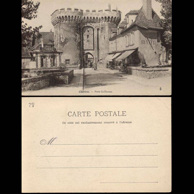 28 - Chartres - La porte Guillaume - Buvette et Tabac