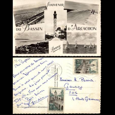 33 - Souvenir du Bassin d'Arcachon - Carte multivue - CPSM