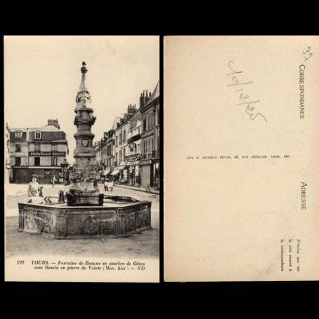 37 - Tours - Fontaine de Beaune en marbre de Genes