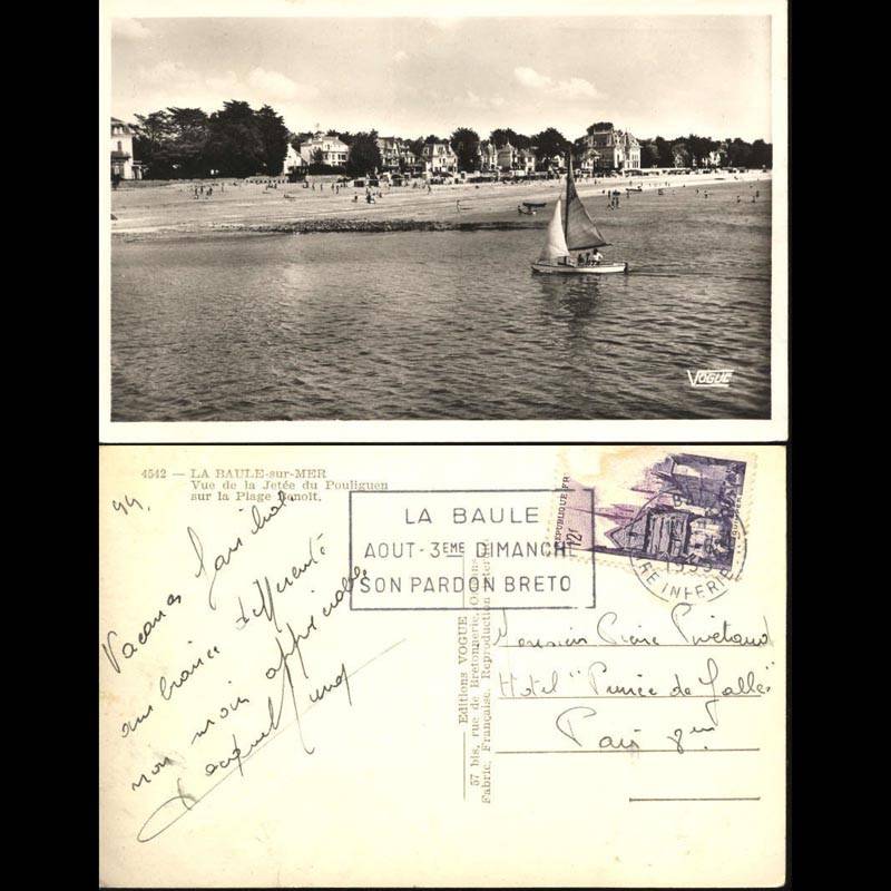 44 - La Baule - Vue de la jetée du Pouliguen sur la plage Benoit