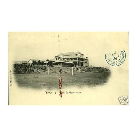 Djibouti - Palais du Gouverneur - Carte tachee