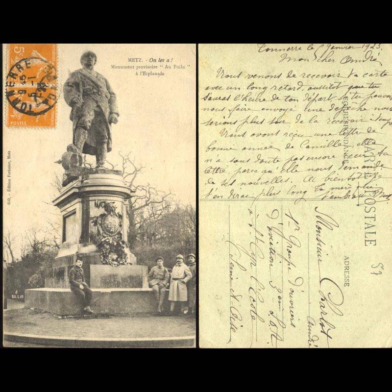 57 Metz On Les A Monument Provisoire Au Poilu à Lesplanade