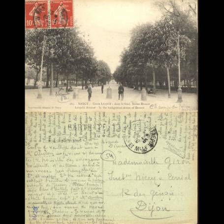 54 - Nancy - Cours Leopold dans le fond Statue Drouot