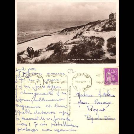 62 - Berck Plage - La mer et les dunes