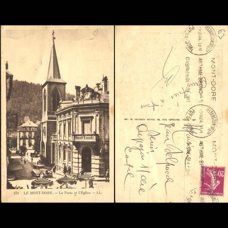 63 - Le Mont Dore - La poste et l'eglise