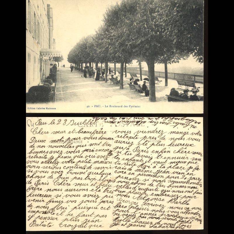 64 - Pau - Le boulevard des Pyrenees