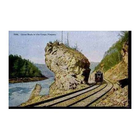 CANADA - GIANT ROCK IN THE GORGE - NIAGARA - TRAIN