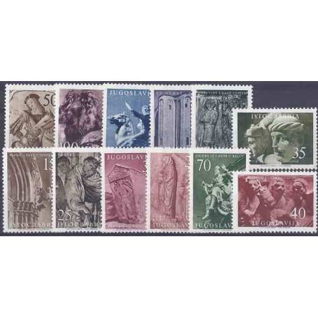 Timbre collection Yougoslavie N° Yvert et Tellier 680/691 Neuf avec charnière