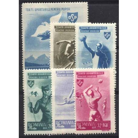 Timbre collection Roumanie N° Yvert et Tellier 843/848 Neuf avec charnière