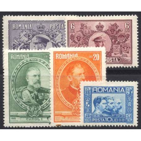 Timbre collection Roumanie N° Yvert et Tellier 406/410 Neuf avec charnière