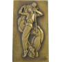 Plaque en bronze uniface, la Danseuse ou Folie