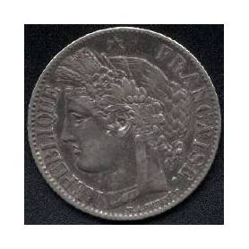 Piéce France : Il République Cérès - 1 Franc 1849 Paris