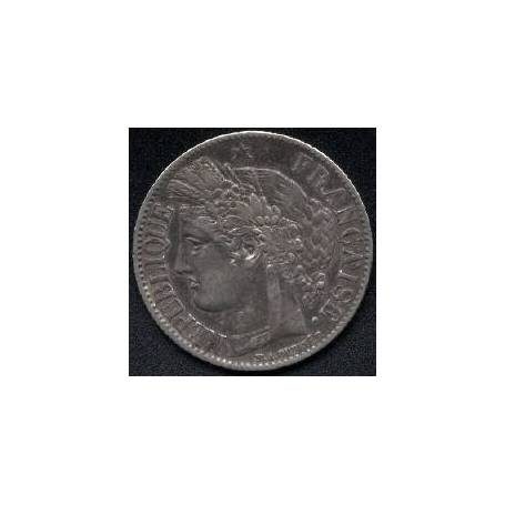 Piéce France : Il République Cérès - 1 Franc 1849 Paris