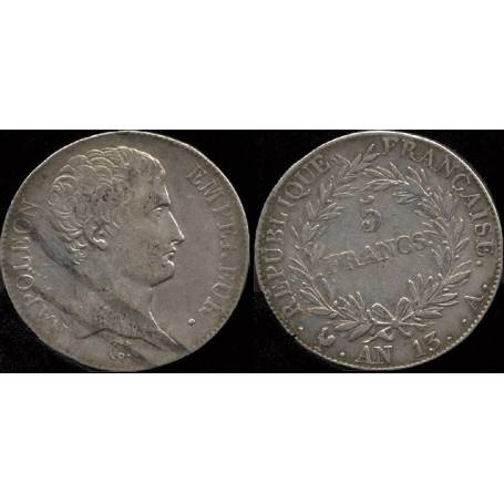 Piéce France : Napoléon Empereur - 5 Francs An 13 Paris