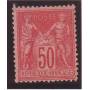 Timbre France N° 98 - 50c rose - TB - *