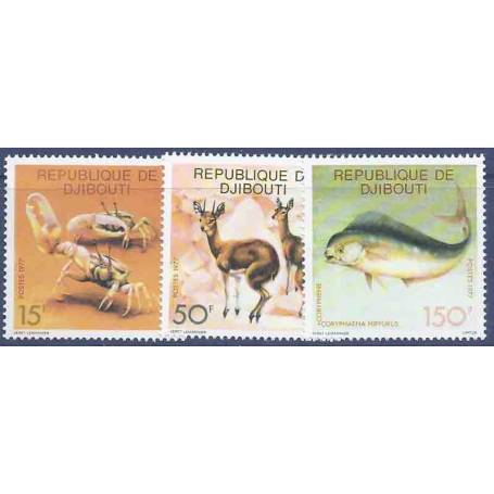 Timbre collection Djibouti N° Yvert et Tellier 473/475 Neuf sans charnière