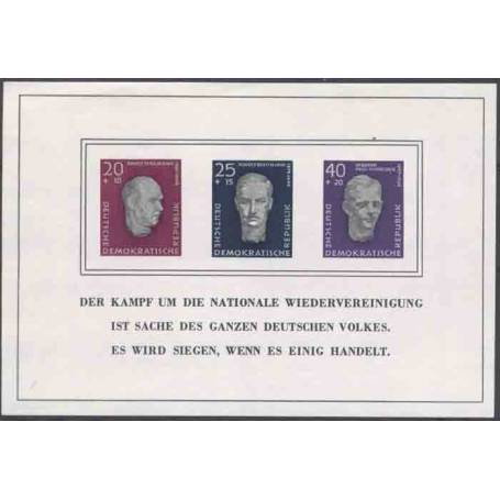 Timbre collection Allemagne de l'Est N° Yvert et Tellier BF 9 Neuf avec charnière