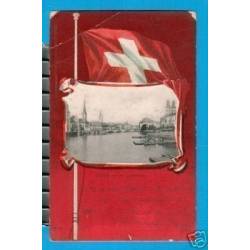 SUISSE - ZuRICH VON DER QUAIBRuCKE - DRAPEAU SUISSE