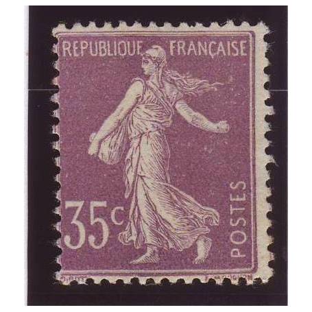 Timbre France N° 136 - 35c violet - Chiffres maigres - TB - **