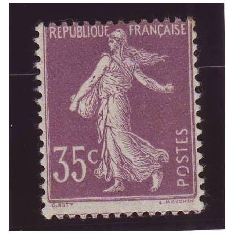 Timbre France N° 136 - 35c violet - Chiffres maigres - TB - **