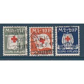 Timbre collection Finlande N° Yvert et Tellier 156/158 Oblitéré