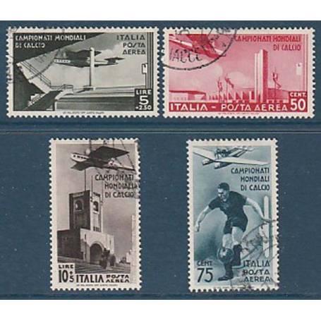 Timbre collection Italie N° Yvert et Tellier PA 64/67 Oblitéré