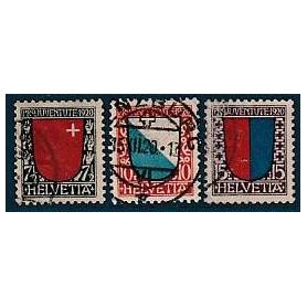 Timbre collection Suisse N° Yvert et Tellier 176/178 Oblitéré