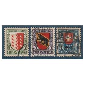 Timbre collection Suisse N° Yvert et Tellier 185/187 Oblitéré