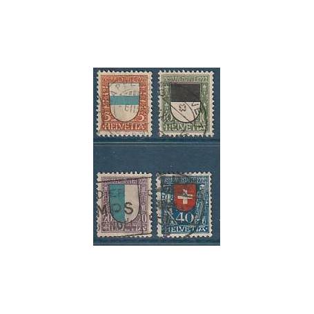 Timbre collection Suisse N° Yvert et Tellier 188/191 Oblitéré