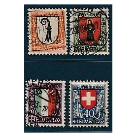 Timbre collection Suisse N° Yvert et Tellier 192/195 Oblitéré