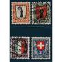 Timbre collection Suisse N° Yvert et Tellier 192/195 Oblitéré