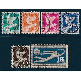 Timbre collection Suisse N° Yvert et Tellier 254/259 Oblitéré