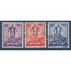 Timbre collection Suisse N° Yvert et Tellier 286/288 Oblitéré