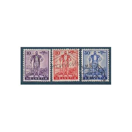 Timbre collection Suisse N° Yvert et Tellier 286/288 Oblitéré