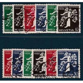 Timbre collection Suisse N° Yvert et Tellier 329/340 Oblitéré