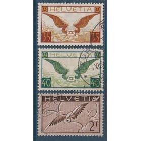 Timbre collection Suisse N° Yvert et Tellier PA 13/15 Oblitéré