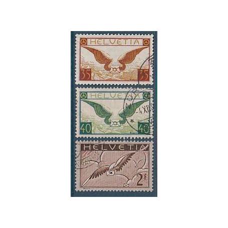 Timbre collection Suisse N° Yvert et Tellier PA 13/15 Oblitéré